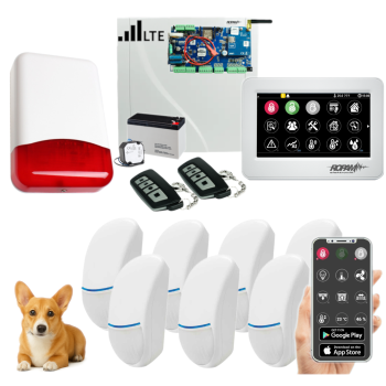 SYSTEM ALARMOWY ROPAM NeoLTE-IP-PS-SET 7x BINGO Plus TPR-4WS-P POWIADOMIENIE GSM PILOTY